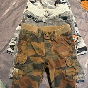Gymboree Camouflage Cargo different brands lot of 3 Baby Boys 3/6 Months Jean